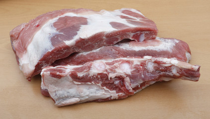 pork chop on a wooden table