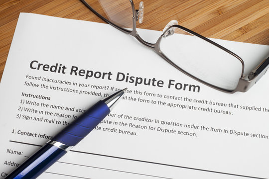 Credit report dispute score