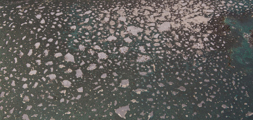 Paint on a car peeling after fire