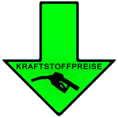 Kraftstoffpreise fallen, green