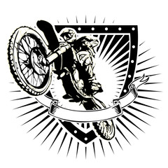 Fototapeta premium motocross shield