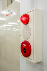 Fire alarm box , press switch ,siren and red light
