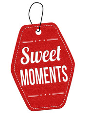 Obraz na płótnie Canvas Sweet moments label or price tag