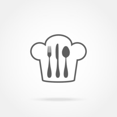 Cutlery and chef hat