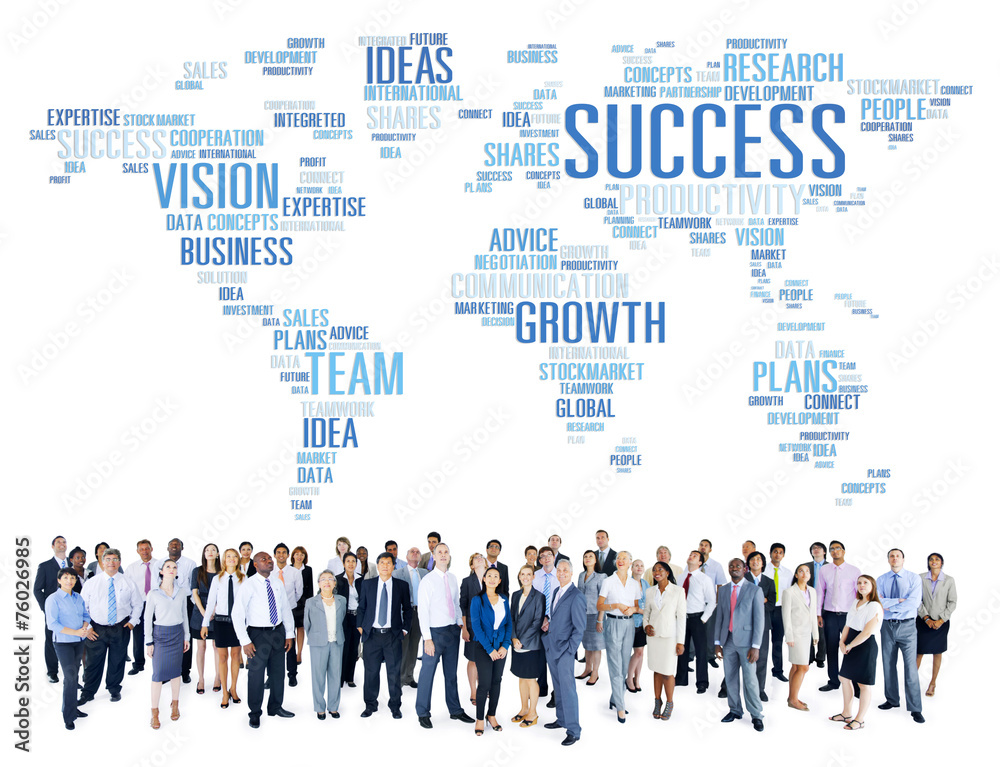 Wall mural global business people corporate community success growth - Wall murals
