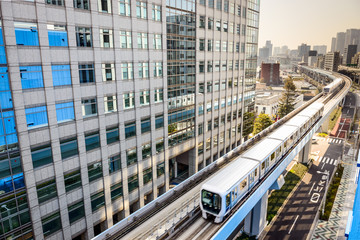 Fototapeta premium Tokyo, Japan Monorail