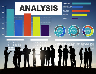 Obraz premium Analysis analyzing information bar graph data statisitc concept