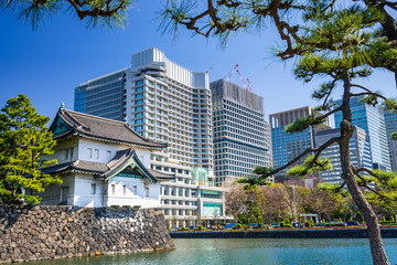 Fototapeta premium Tokyo Imperial Moat and Cityscape