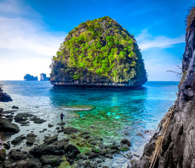 View of Maya Bay, Phi Phi island, Thailand