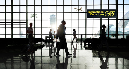 International Departtures Terminal Business Travel Concept