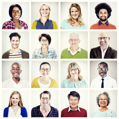 Fototapeta na wymiar Portrait Group Diversity People Community Happiness Concept