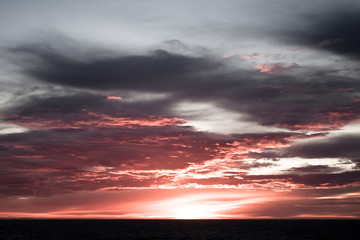 sunset in Antarctica