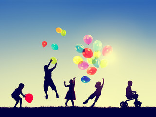Group of Children Happiness Imagination Innocence Concept
