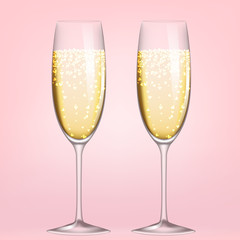 glasses of champagne
