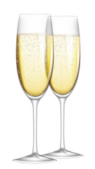 glasses of champagne