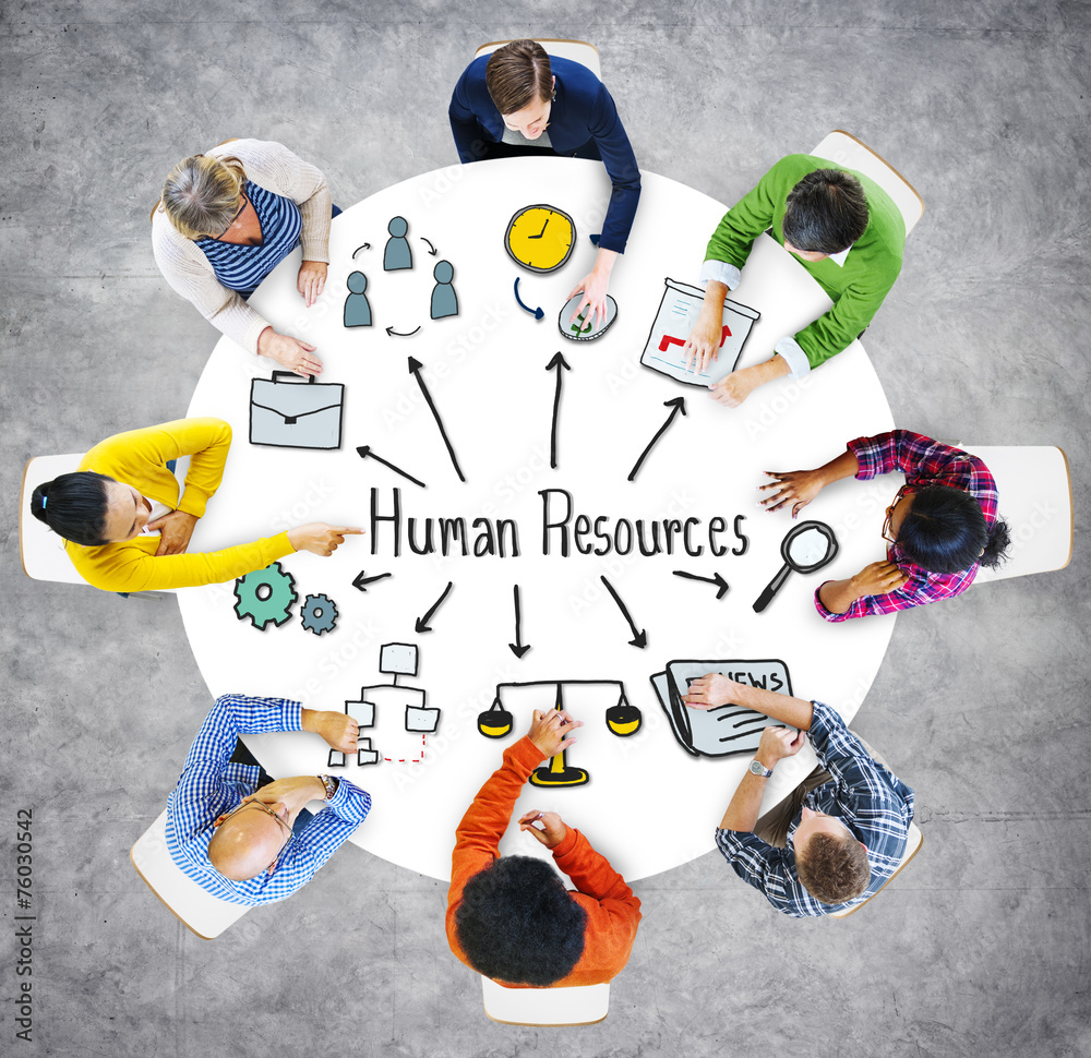 Wall mural aerial view people career plan human resources concept - Wall murals
