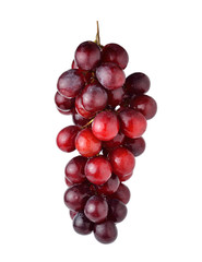 red grapes isolated on white