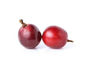 red grape isolated on white