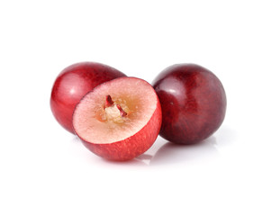 grapes isolated on over white background