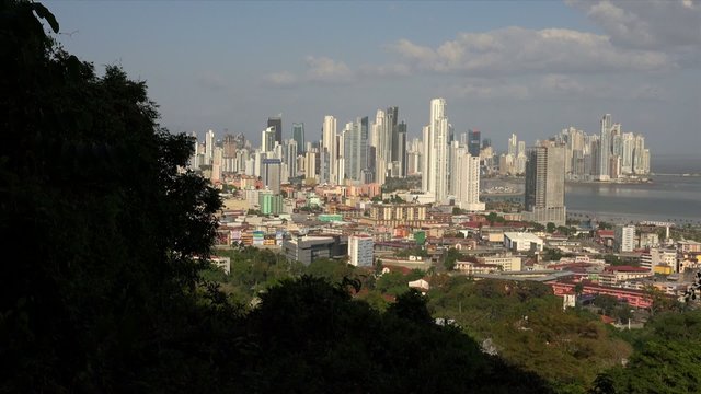 Panama City, View Of Obarrio Bank District In 4K