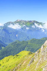 Mt. Norikura seen from Mt. Yakedake