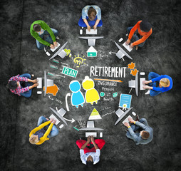 Diversity Casual People Retirement Digital Concept