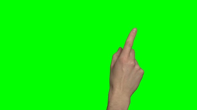 Rechte Hand - Greenscreen - Mann - Virtuelles Display