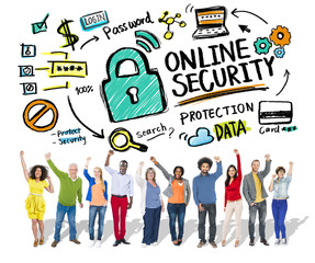 Online Security Protection Internet Safety People Concept