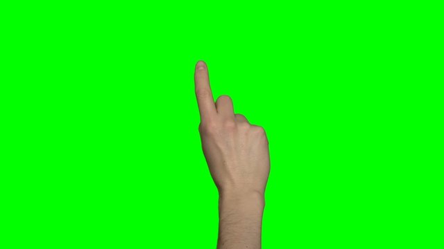 Rechte Hand - Greenscreen - Mann - Virtuelles Display