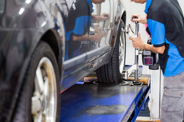 Wheel alignment of a vehicle