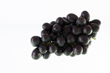 Ripe grapes isolate on white background