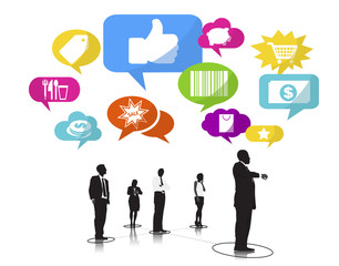 Business People Social Media Leadership Concept