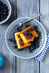 Waffles with fresh forest berries