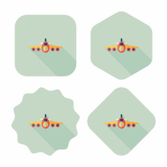 Transportation airplane flat icon with long shadow,eps10