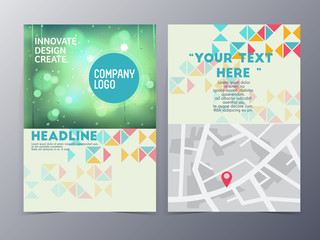 colorful graphic element style flyer template