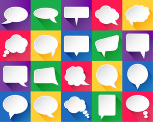 20 vector speech bubbles  with shadows