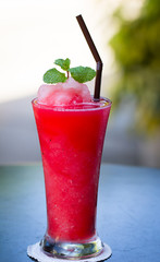 Watermelon blend on glass