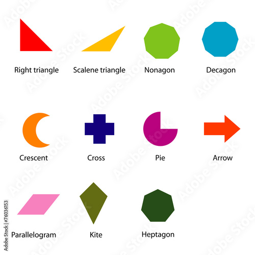 "shapes chart for kids" Stock image and royalty-free vector files on