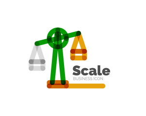 Line minimal design logo scale