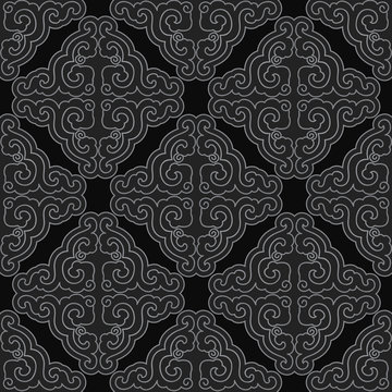 Damascus. Black pattern.