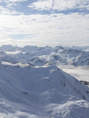 vertical mountain winter landscape