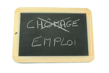 Obraz premium ardoise chômage, emploi