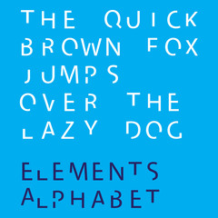 Inividual Alphabet Characters of a Custom Font - Elements Upperc
