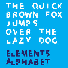 Inividual Alphabet Characters of a Custom Font - Elements Upperc