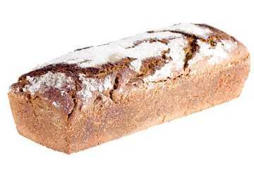 Home-made bread isolated on white background