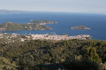 Fototapeta na wymiar Skiathos Town, the capital of the island
