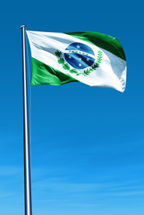 Parana (Brazil) flag waving on the wind
