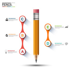 Education pencil success Infographics
