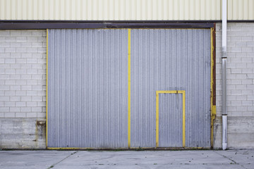 Fototapeta na wymiar Industrial metal doors