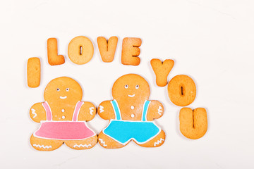 Gingerbread men and the words 